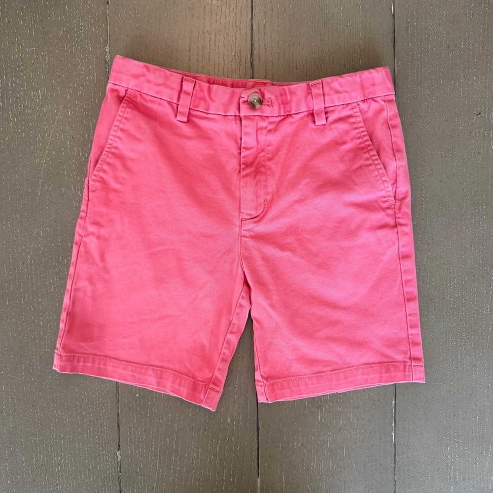 Vineyard Vines Boys’ Summer Khaki Pink/Coral Classic Breaker Shorts • Size 7 (S) - Picture 3 of 12